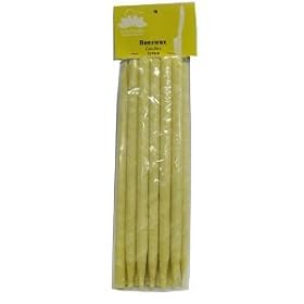 White Egret Candles, Beeswax, 12 candles