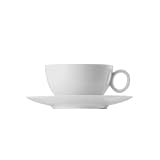 Thomas Loft - Juego de té, 2 tazas, 2 platos, color blanco