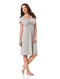 A Pea in the Pod: Short Sleeve Deep V-neck Babydoll Nursing Nightgown