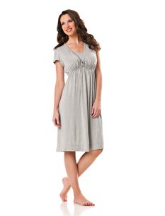 A Pea in the Pod: Short Sleeve Deep V-neck Babydoll Nursing Nightgown