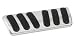 Lokar BAG-6147 Billet Aluminum Curved Automatic Brake Pad with Rubber