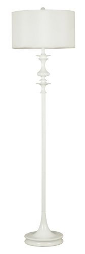 Kenroy Home 21034WH Claiborne Floor Lamp, Gloss White