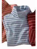 Petite Woolrich Striped Turtle Neck Top