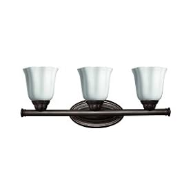 Hinkley Lighting 5143SE Cassandra 3 Light Bath Vanity Light in Sunset Bronze with Etched glass