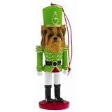 Yorkie Dog Soldier Nut Cracker Ornament