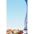 Save on Right Insert 8 1/2" x 11" Menu Paper - Breakfast Themed Table Setting Design - 100/Pack