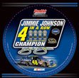 Jimmie Johnson Nascar Sprint Cup 4 in a Row Champion Vinyl Decal