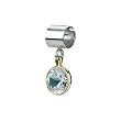 Kera Sterling Silver 14K Gold April Birthstone Bead