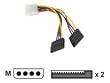 LP4 To 2 Serial Ata Power Splitter/adapter