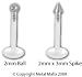 16G BIOFLEX LABRETS WITH STEEL BALL LBBIO16 - 16G 3/8 W/ BALL