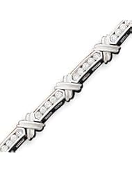Sterling Silver CZ Bracelet - 7 Inch