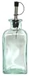 Spanish Recycled Glass Small Square Box Oil Bottle 5"H 6oz Set / 4