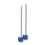 Alef Judaica SH796 12 Long Shabbat Candles with Glass Star Holders - 12 Pieces