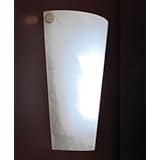 Battery Operated LED Wall Sconce with Remote Control - Cone Shaped White Glass