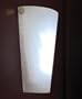 Battery Operated LED Wall Sconce with Remote Control - Cone Shaped White Glass