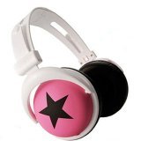 Stylish Headphone Star Pink Black