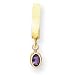 14K 6x4 Oval Bezel Amethyst TummyToy Belly Ring - JewelryWeb