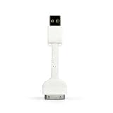 Sync & Charge Travel Size USB Cable for Apple iPod and iPhone 3G and 3GS (Color Option: White)