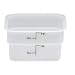 Cambro 2SFSP 2 qt Capacity, 7-1/4" Length x 7-1/4" Width x 3-7/8" Height, CamSquare White Solid Plastic Food Storage Container (Cover Sold Separately)