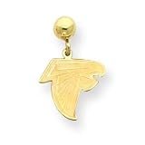 14K Atlanta Falcons Falcon Dangle Post Earrings