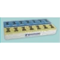 Pill Box Twice-a-day Weekly Organizer - Blue and Yellow