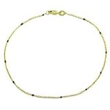 14K Yellow Gold Green Enamel Link Anklet 21rmp8p58AL. SL160 14K Yellow Gold Green Enamel Link Anklet