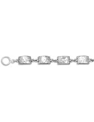 8" Hammered Link Toggle Bracelet
