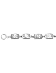 8" Hammered Link Toggle Bracelet