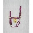 Hamilton Deluxe 1" Nylon Horse Halter with Adjustable Chin and Snap, Wine, Large (1100-1600 lbs)