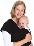 Moby Wrap Original 100% Cotton Baby Carrier, Black