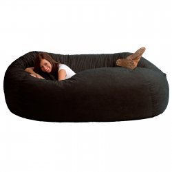 Comfort Research 7-Foot XXL Fuf in Comfort Suede, Black Onyx