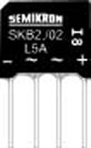 ROFU 1005Rectifier 3/4x25/64x3/16 (19x10x5mm) for 8 to 24 VAC Max. 5 amps.