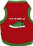 Pet Supplies : Christmas Holiday Sassy Dog T-Shirt I'm on the Naughty List XSMALL