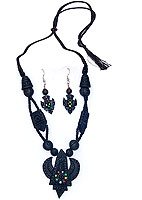 Fine Jewellery Necklace and Earing In Terracota Handcrafted Unique Gift For Her