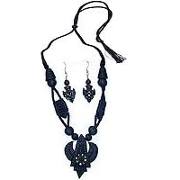 Fine Jewellery Necklace and Earing In Terracota Handcrafted Unique Gift For Her