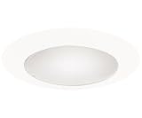 Cooper Lighting 70PS 6-Inch AirTite/Wet-Location-Listed Trim with Frosted Albalite Lens, White