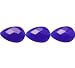 Translucent Light Cobalt 10x15mm Faceted Aa-grade Flat Teardrop Glass Beads