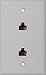 Dual RJ-45 Wallplate