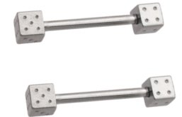 Body Accentz™ Nipple Ring dice bar body Jewelry 