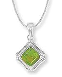 Boma Square Green Turquoise Bamboo Necklace