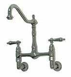 Elements of Design New Orleans Chrome 8-Inch Wall Mount Kitchen Faucet with Metal Lever