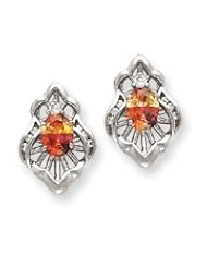 Sterling Silver Rainbow and Clear CZ Earring QE2955"