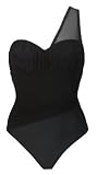 TravelSmith - Women's Fantasizer Long Torso 1-Shoulder Bandeau Swimsuit