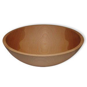 Natural Maple Wood Serving Bowl 9 Inch