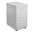 Hon - 1600 Series File Pedestal File W/2 M Pull Drawers, 20D, Light Gray