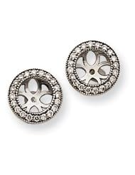 Ann Harrington Jewelry 14k White Gold .56 Ct Tw Diamond Earring Jackets