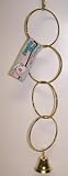 Vo-Toys Four Cockatiel Brass Plated Rings Bird Toy