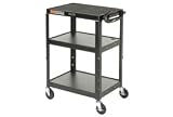 Black Steel Audio Visual & Instrument Cart