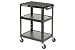 Black Steel Audio Visual & Instrument Cart