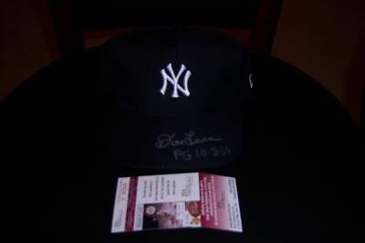 Don Larsen Yankees Perfect Game Jsa/coa Signed Hat - Autographed MLB Helmets and Hats